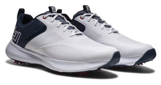 FootJoy Qualifier men's golf shoes, white/blue/red