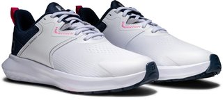 FootJoy Qmotion women's golf shoes, white/blue/pink