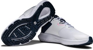 FootJoy Qmotion women's golf shoes, white/blue/pink