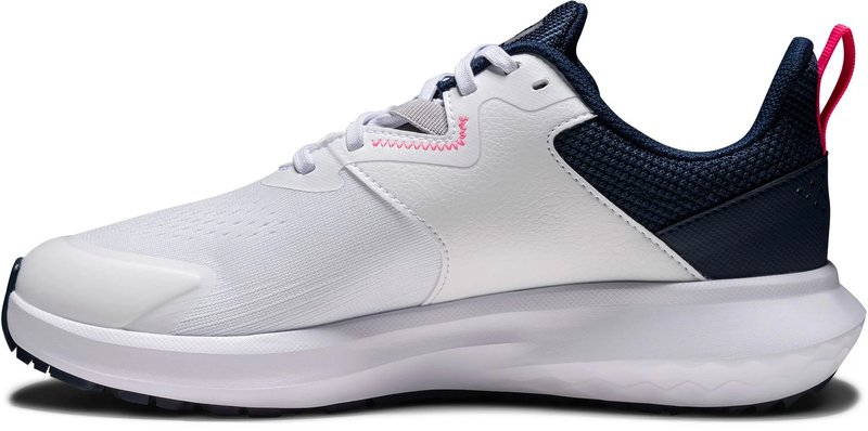 FootJoy Qmotion women's golf shoes, white/blue/pink