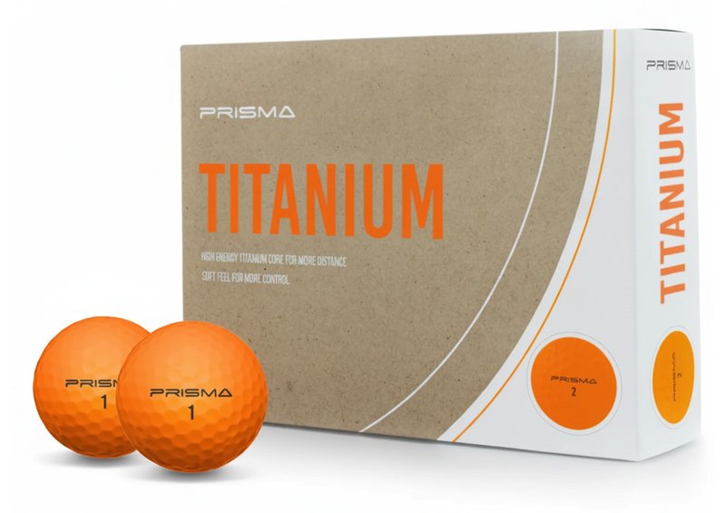 Masters Golf Prisma Titanium golf balls (12 balls), orange