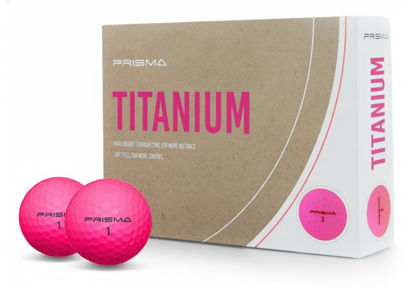 Prisma Titanium golf balls (12 balls), Pink