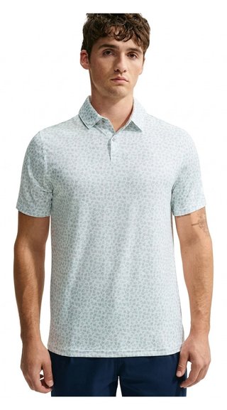 Nike Velocity Micro Print men's polo, jade horizon/white