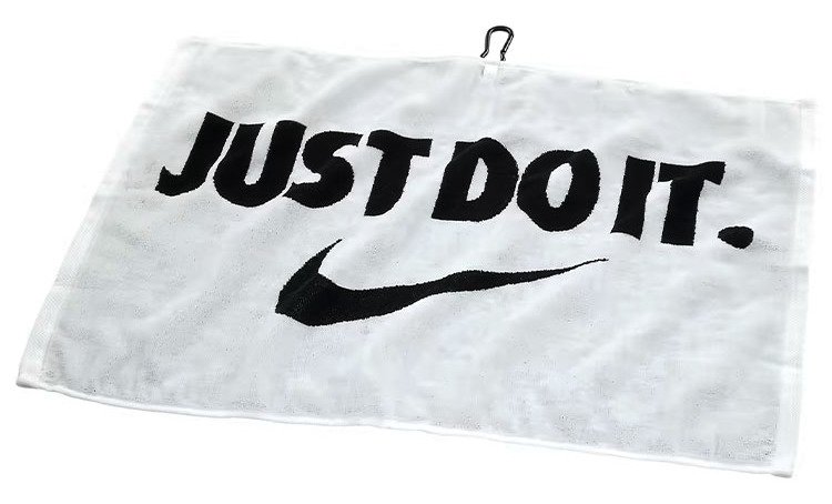 Nike Performance 2.0 golf towel, white/black
