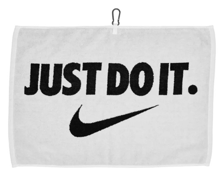 Nike Performance 2.0 golf towel, white/black