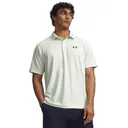 Under Armour Matchplay Printed mens polo, white/green