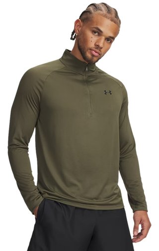 Under Armour Tech 2.0 1/2 Zip men's T-shirt, green