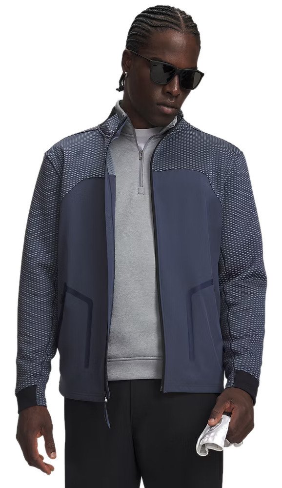 Under Armour Drive Pro Hybrid FZ men's sweatshirt, downpour grey/white