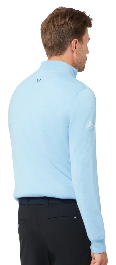 Callaway Windstopper 1/4-Zip mens sweater, dark cerulean heather