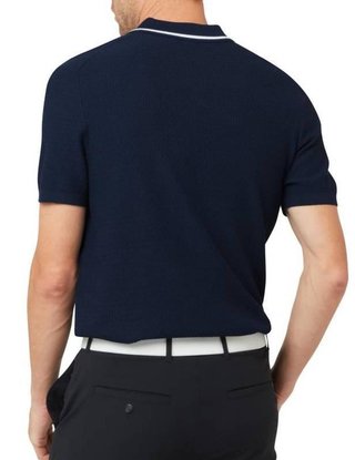 Callaway Textured sweater men's polo, peacoat