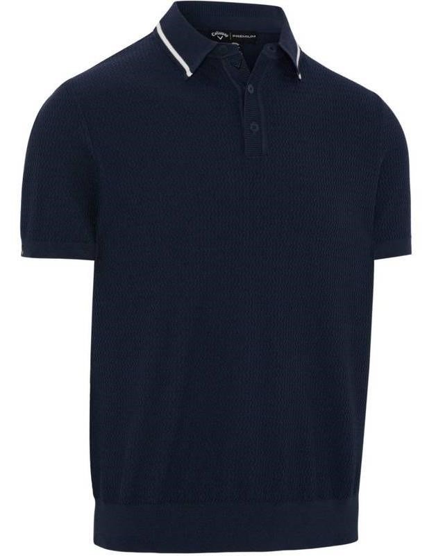 Callaway Textured sweater men's polo, peacoat