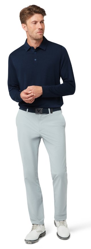 Callaway Soft Touch Long Sleeve men's polo, peacoat