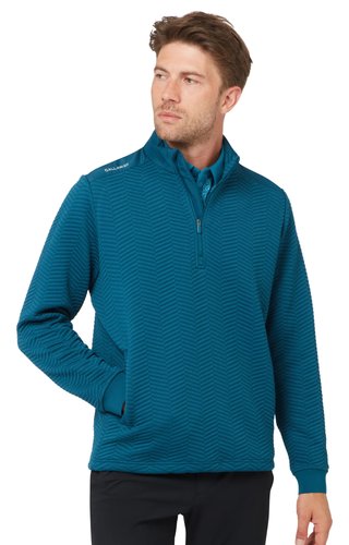 Callaway Chev Jacquard men's pullover, blue coral