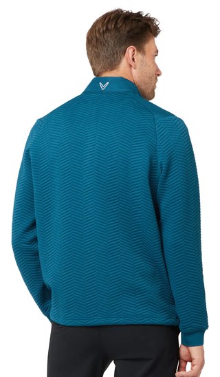 Callaway Chev Jacquard men's pullover, blue coral