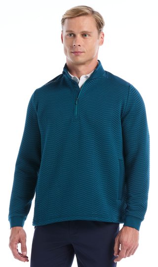 Callaway Chev Jacquard men's pullover, blue coral