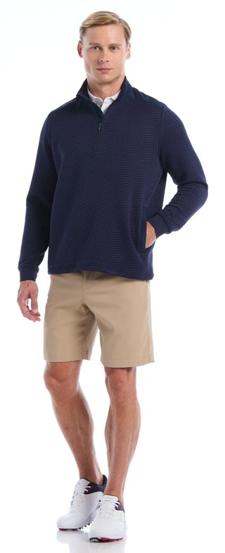 Callaway Chev Jacquard men's pullover, peacoat
