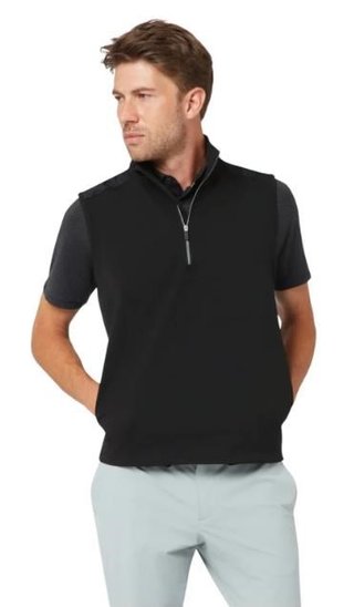 Callaway Lightweight 1/4-Zip mens vest, caviar