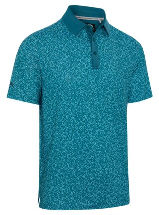 Callaway Confetti Tee Print mens polo, blue coral