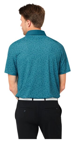 Callaway Confetti Tee Print mens polo, blue coral