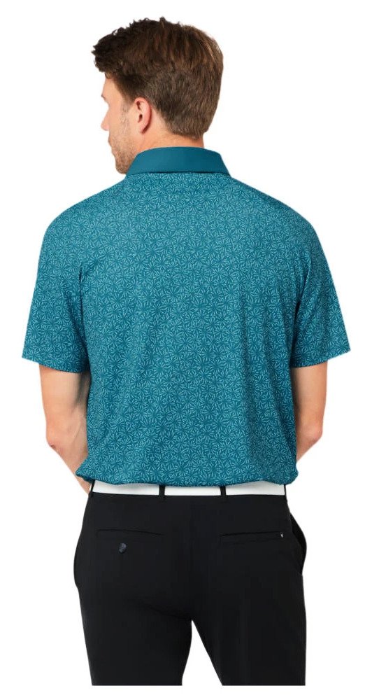 Callaway Confetti Tee Print mens polo, blue coral