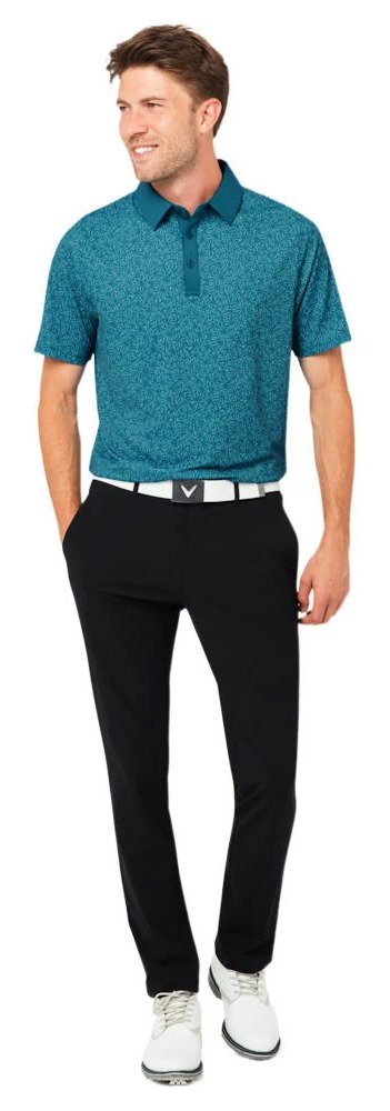 Callaway Confetti Tee Print mens polo, blue coral