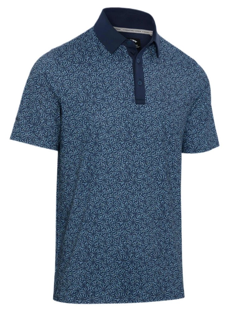 Callaway Confetti Tee Print men's polo, peacoat