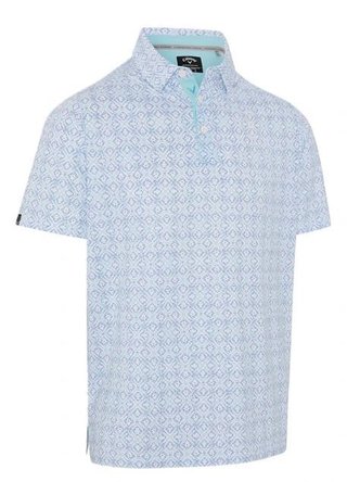 Callaway Printed Fractal Chev men's polo, white