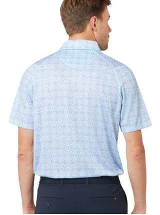 Callaway Printed Fractal Chev men's polo, white