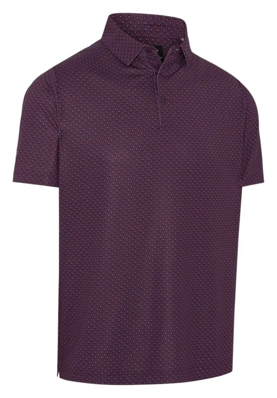 Callaway Trademark Golf Printed men's polo, italian plum
