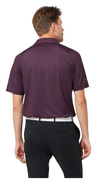 Callaway Trademark Golf Printed men's polo, italian plum