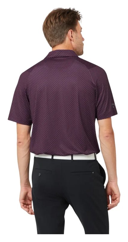 Callaway Trademark Golf Printed men's polo, italian plum