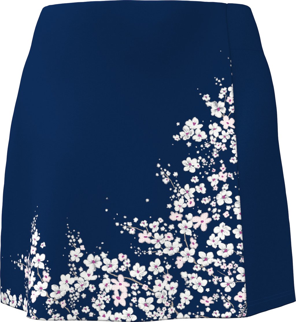 Callaway 17" Floral Printed Wrap ladies skort, blue depths