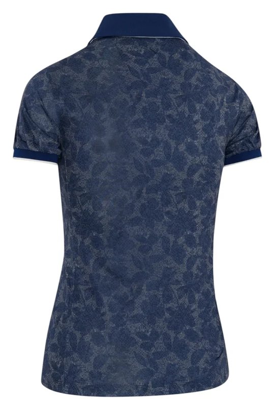 Callaway Rib Tim Printed ladies polo, blue depths