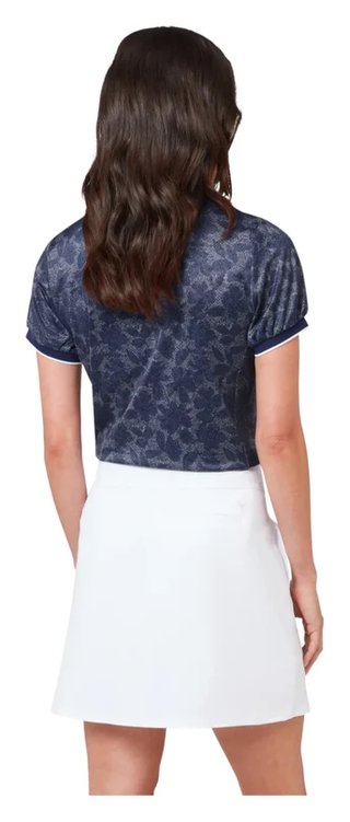 Callaway Rib Tim Printed ladies polo, blue depths