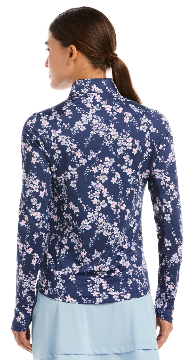 Callaway Snowy Floral ladies sweatshirt, blue depths