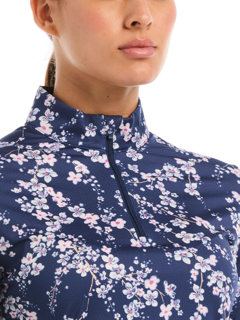 Callaway Snowy Floral ladies sweatshirt, blue depths