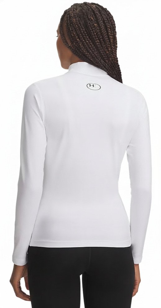 Under Armour ColdGear Mock Long Sleeve ladies t-shirt, white