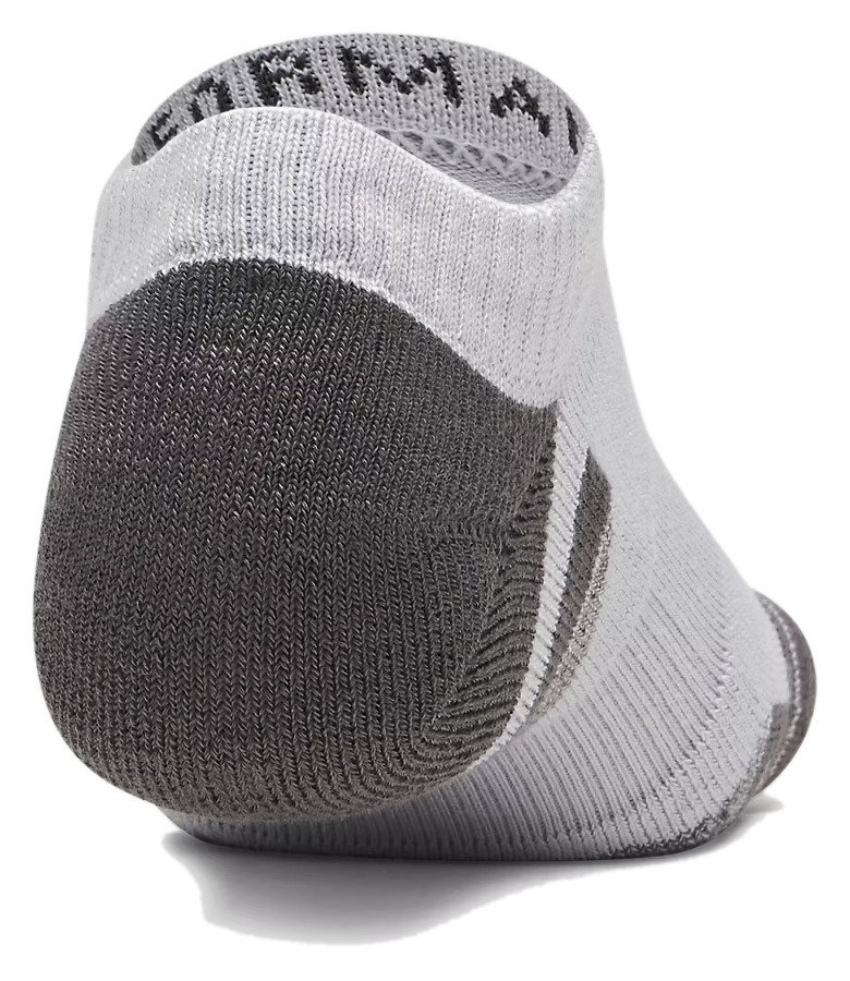Under Armour Performance Tech No Show unisex socks, 3pack, mod gray/white/jet gray