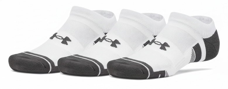 Under Armour Performance Tech No Show unisex socks, 3pack, white