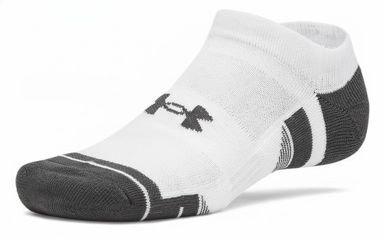 Under Armour Performance Tech No Show unisex socks, 3pack, white