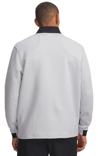 Under Armour Drive Pro Hybrid FZ men's sweatshirt, halo grey/white