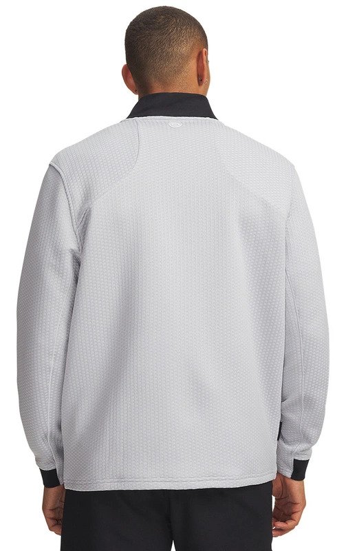 Under Armour Drive Pro Hybrid FZ men's sweatshirt, halo grey/white