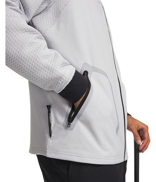 Under Armour Drive Pro Hybrid FZ men's sweatshirt, halo grey/white