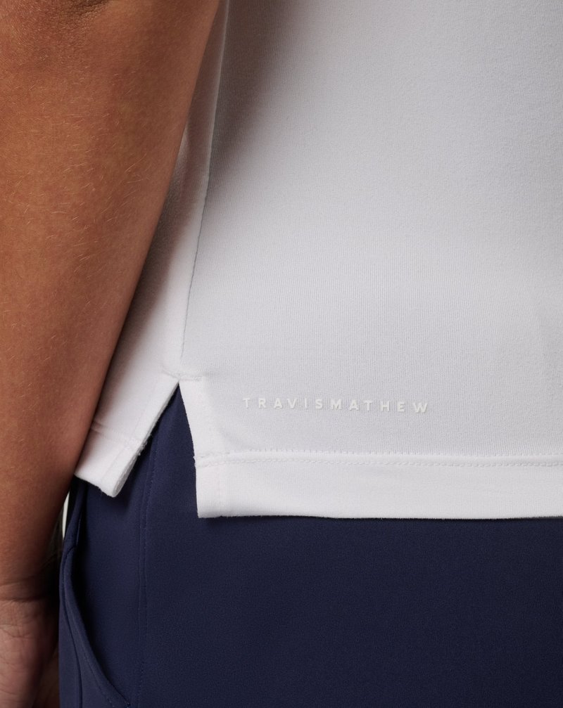 Travis Mathew Skyloft Light Sleeveless ladies polo, white