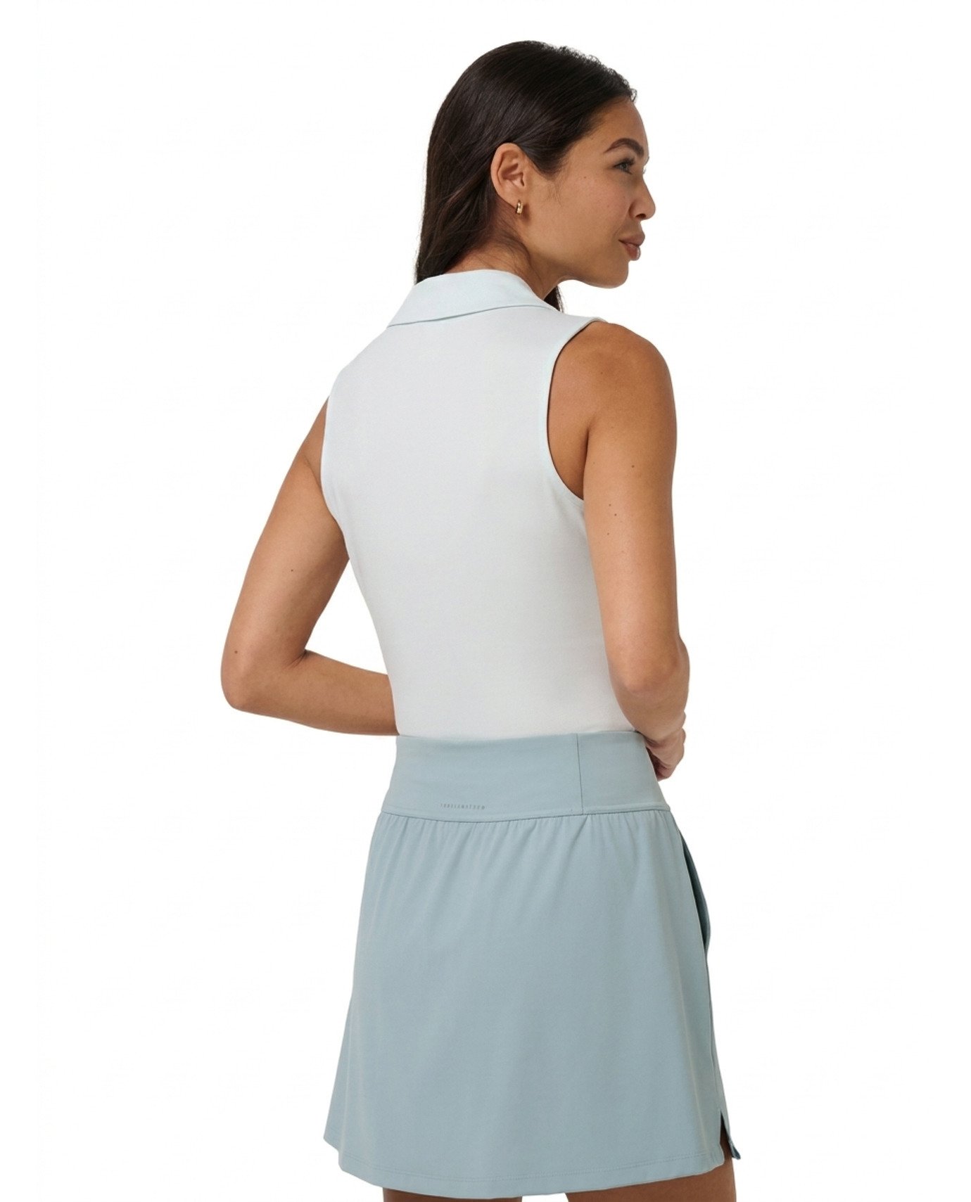Travis Mathew Skyloft Light Sleeveless ladies polo, heather cloudwash