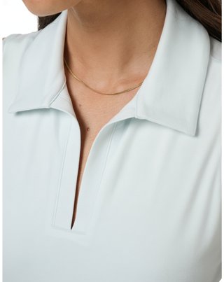 Travis Mathew Skyloft Light Sleeveless ladies polo, heather cloudwash