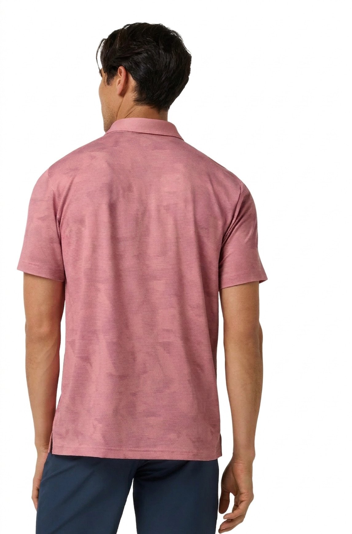Travis Mathew Featherweight Backnine men's polo, mauveglow