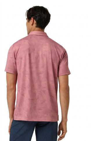 Travis Mathew Featherweight Backnine men's polo, mauveglow