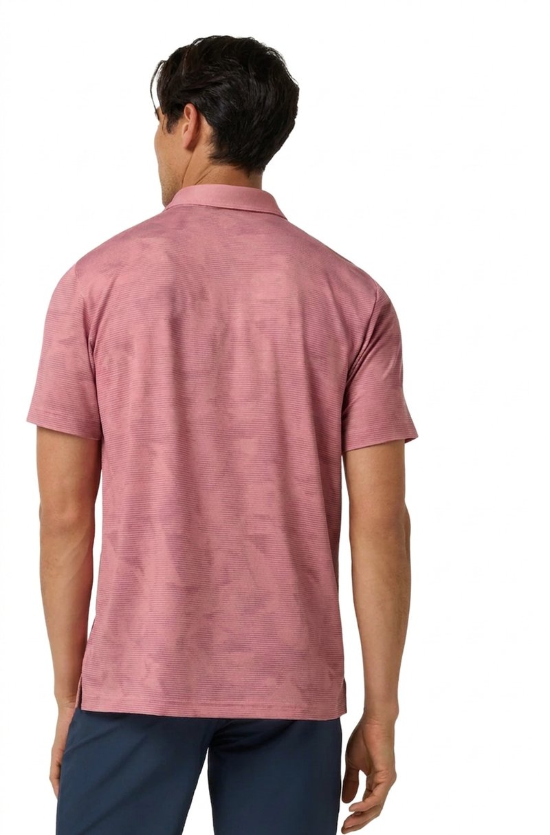 Travis Mathew Featherweight Backnine men's polo, mauveglow