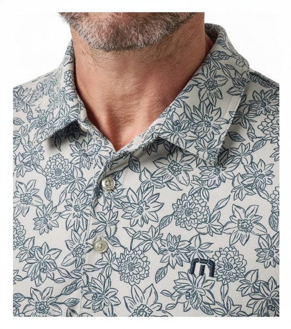 Travis Mathew Featherweight Sunbeam men's polo, italian sand